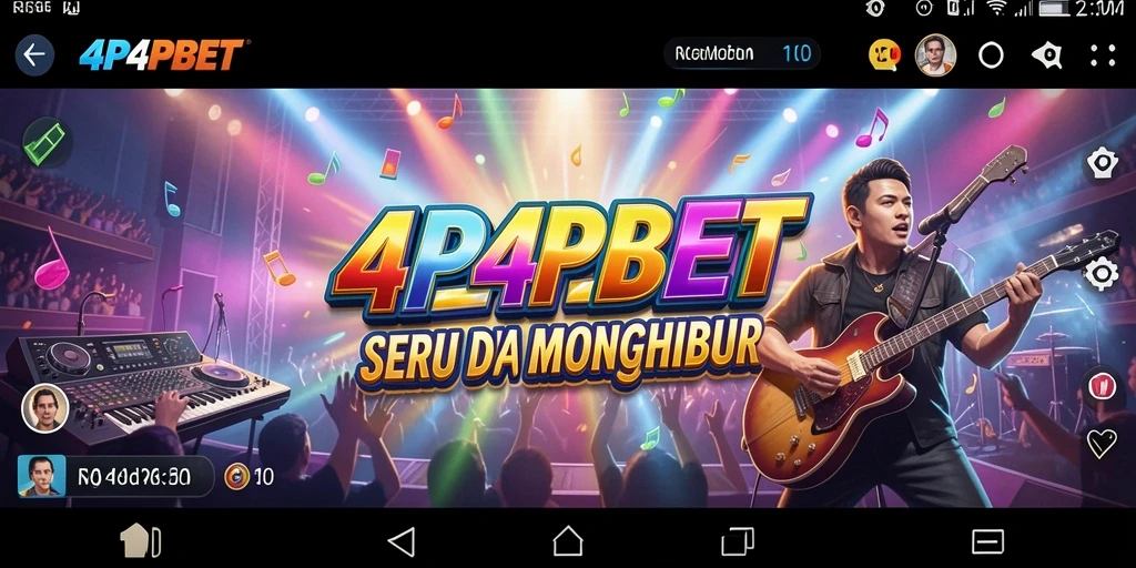 Screenshot <strong>4P4PBET</strong> yang menampilkan antarmuka permainan musik yang seru.