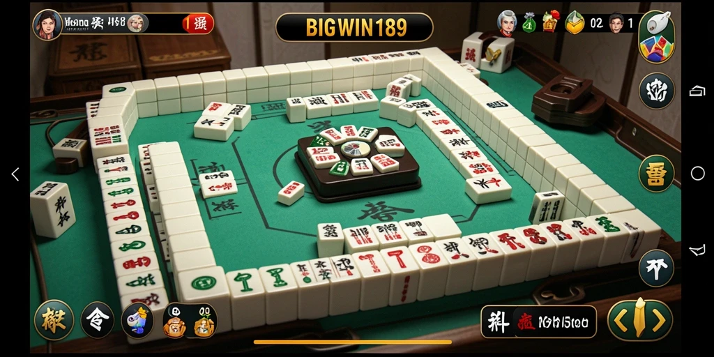 Screenshot gameplay BIGWIN189 yang menampilkan permainan Mahjong yang seru.