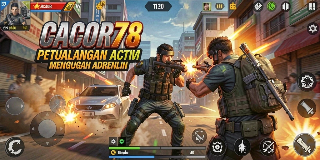 Tampilan gameplay CACOR78 yang menegangkan dan penuh aksi.