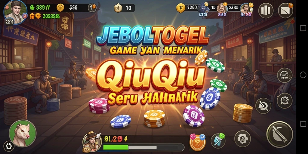 Screenshot gameplay JEBOLTOGEL menampilkan aksi QiuQiu yang seru.