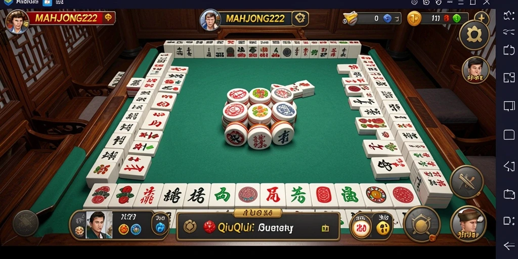 Tampilan screenshot gameplay seru QiuQiu di MAHJONG222.