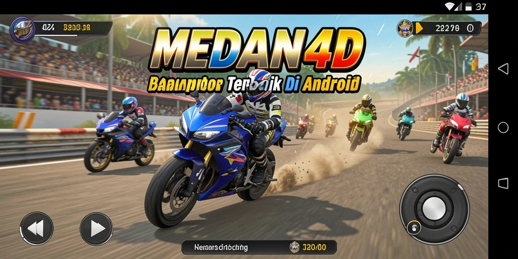 Tampilan menarik dari gameplay balap motor MEDAN4D.