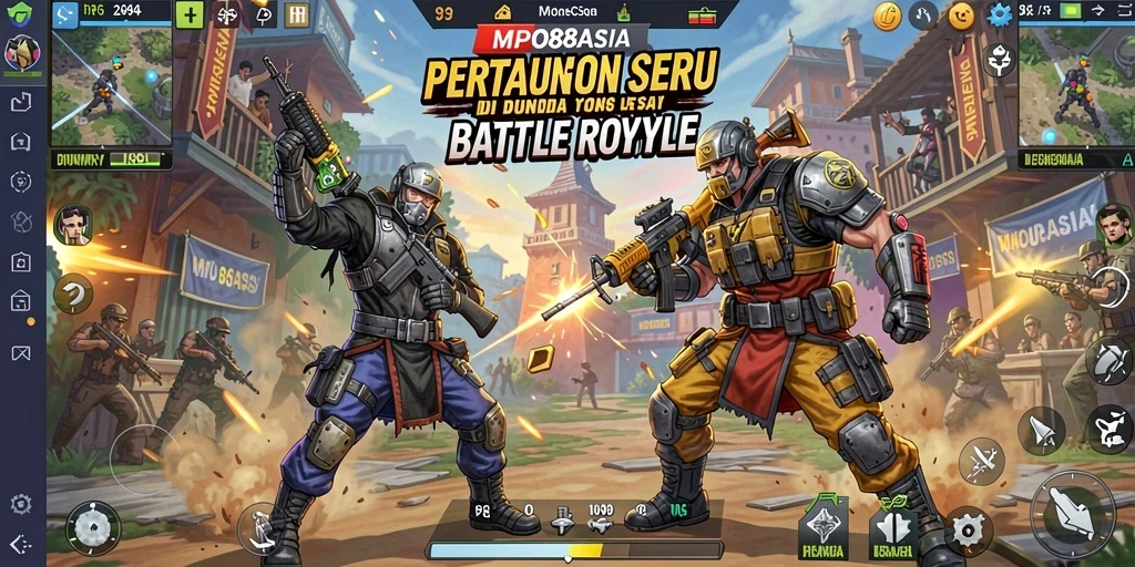 Tampilan seru gameplay Battle Royale di MPO88ASIA.