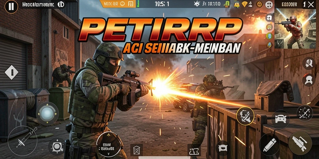 Gameplay seru di PETIRRP dengan aksi menembak yang mendebarkan.