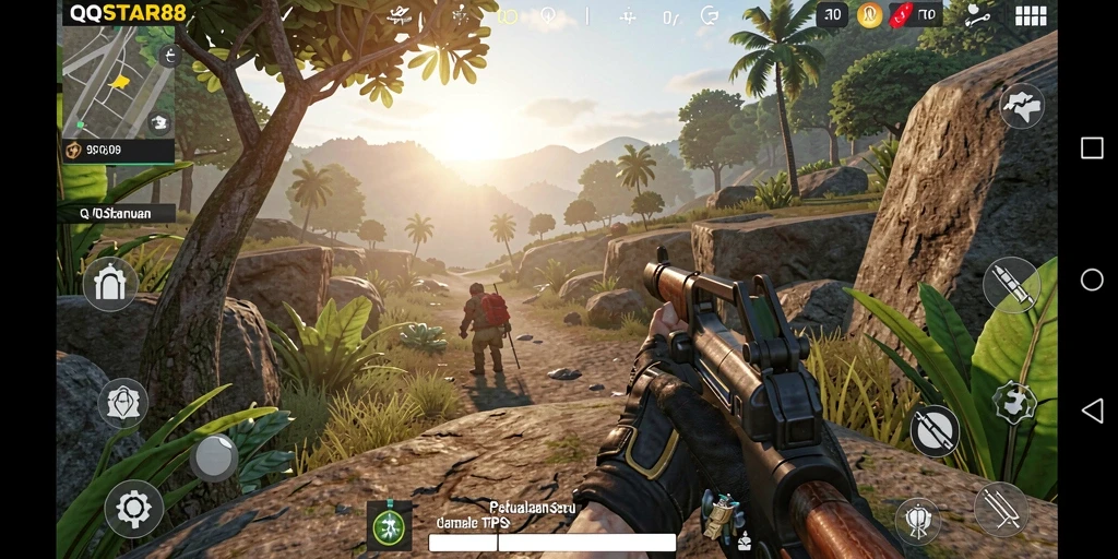 Screenshot utama QQSTAR88 menampilkan aksi gameplay yang mendebarkan.