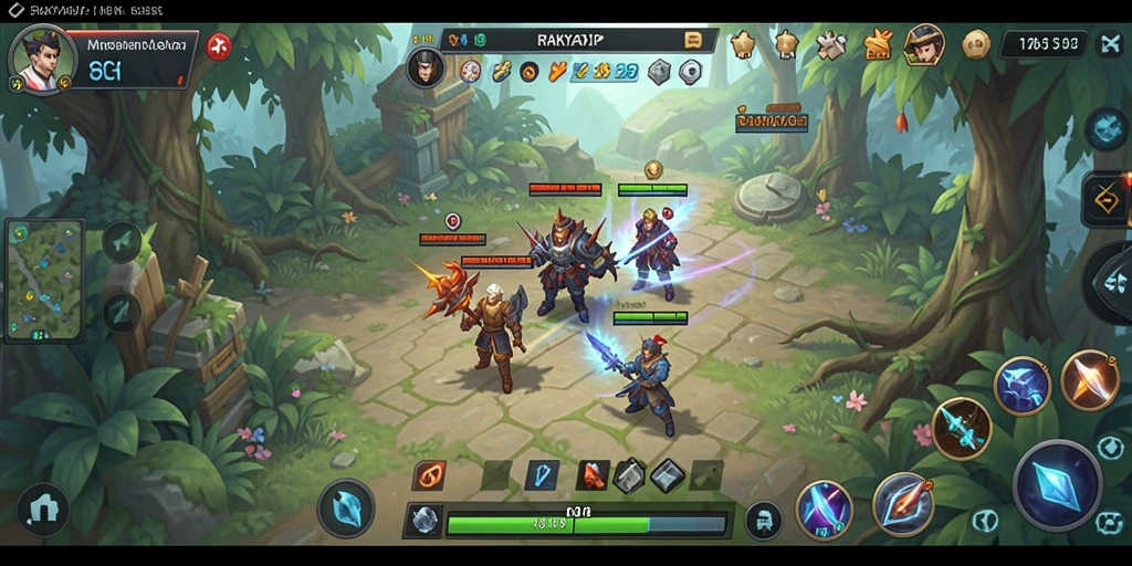 Tampilan gameplay RAKYATJP yang seru dan menantang.