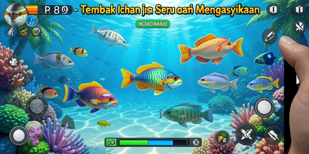 Screenshot gameplay RR89 menunjukkan aksi menembak ikan yang seru.