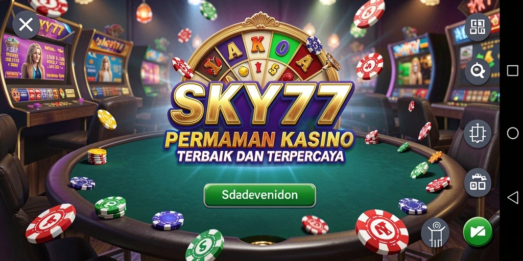 Tampilan screenshot utama dari gameplay Kasino SKY77 yang menarik dan interaktif.