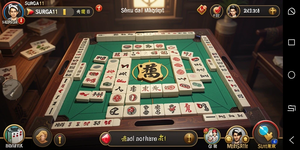 Screenshot SURGA11 menampilkan gameplay Mahjong yang menantang dan seru.